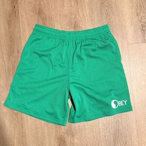 Obey Vibrant Green Athletic Shorts.
Like new, worn once.
